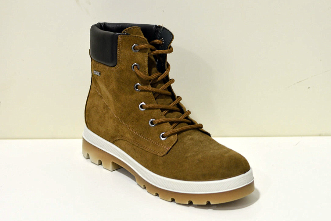 Igi&Co Wasserdichte Damen Stiefeletten aus Leder mit GORE-Tex in Cognac