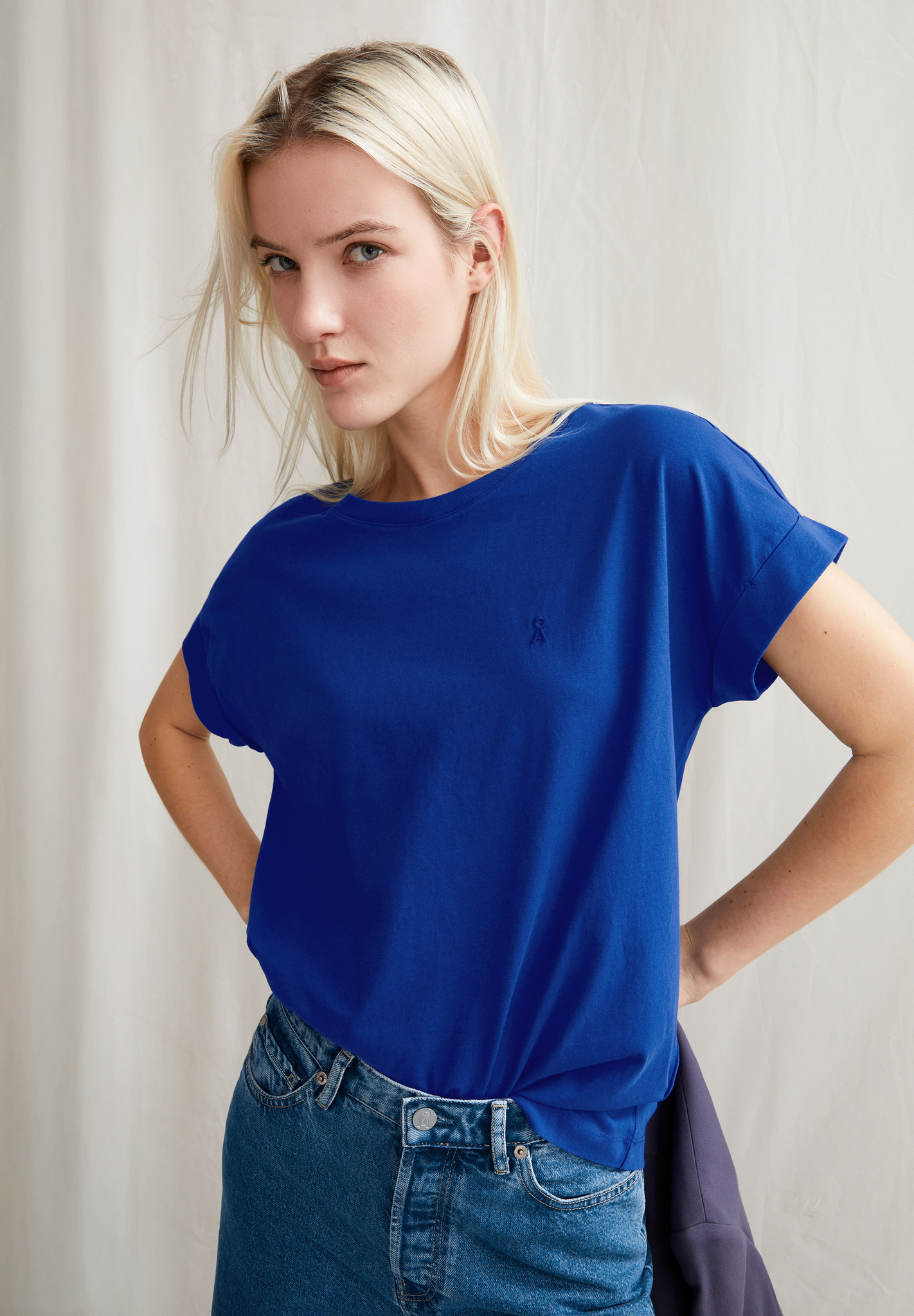 Armedangels IDAARA T-Shirt Loose Fit aus Bio-Baumwolle in lapis blue