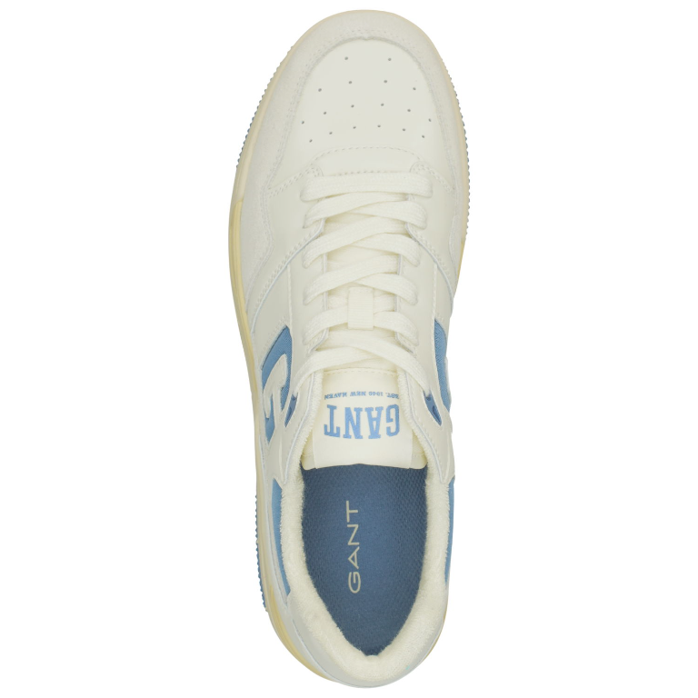 Gant Herren Leder Sneaker Brookpal in weiß / blau 28633471