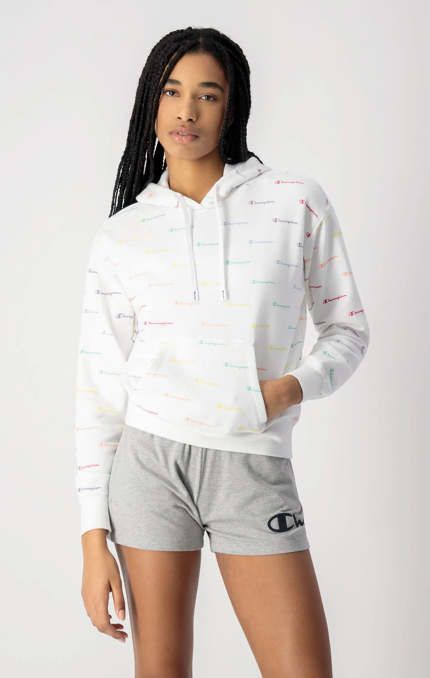 Champion Legacy Kapuzenpullover aus Baumwolle mit wiederholtem Muster 