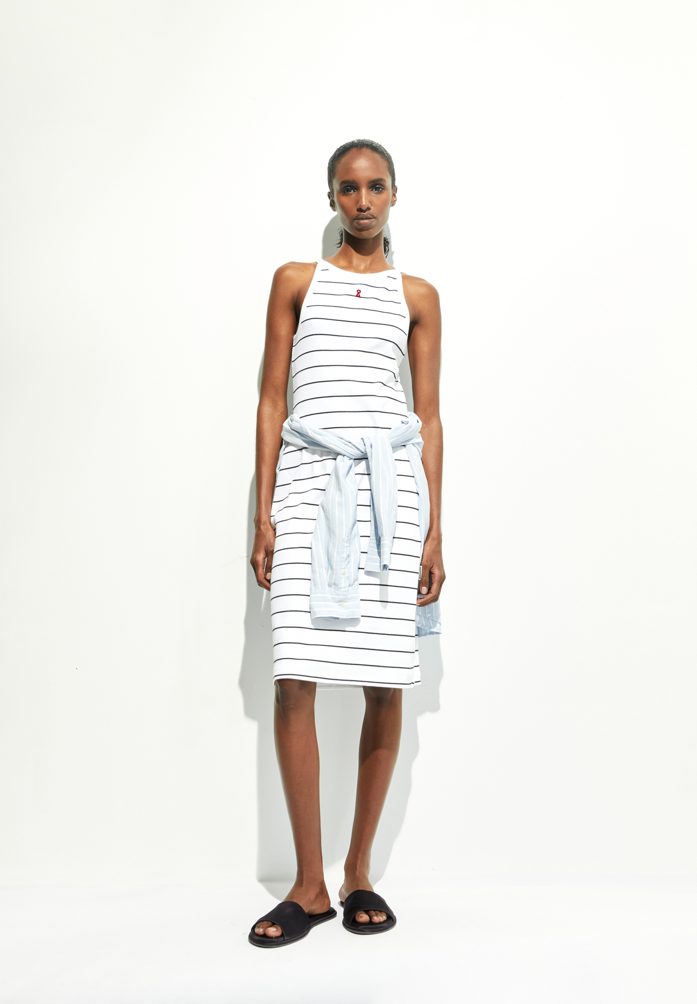 Armedangels SASINAA FINE STRIPES Ripp-Jerseykleid aus Bio-Baumwoll Mix Armedangels SASINAA FINE STRIPES Ripp-Jerseykleid aus Bio-Baumwoll Mix
