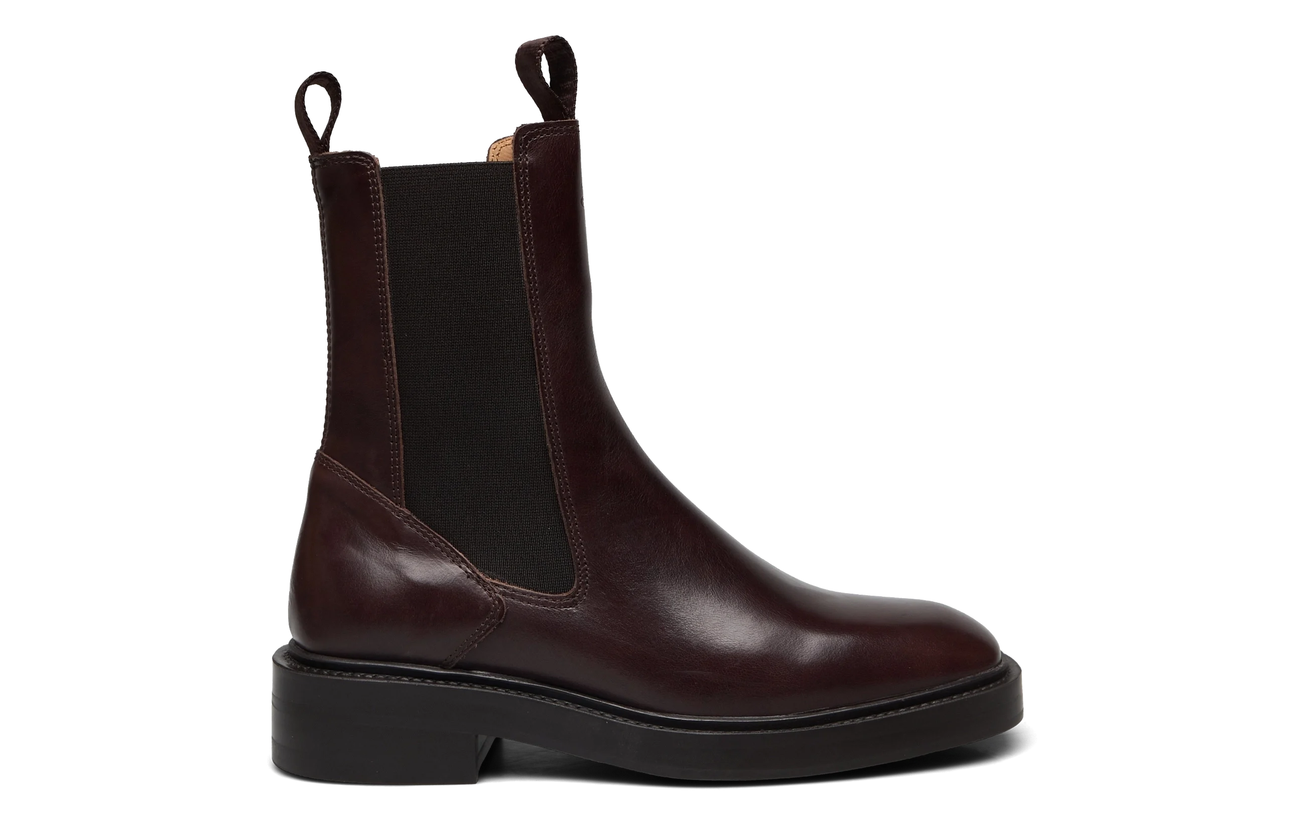 GANT Fallwi Chelsea Boot aus leder  in braun mit rotstich