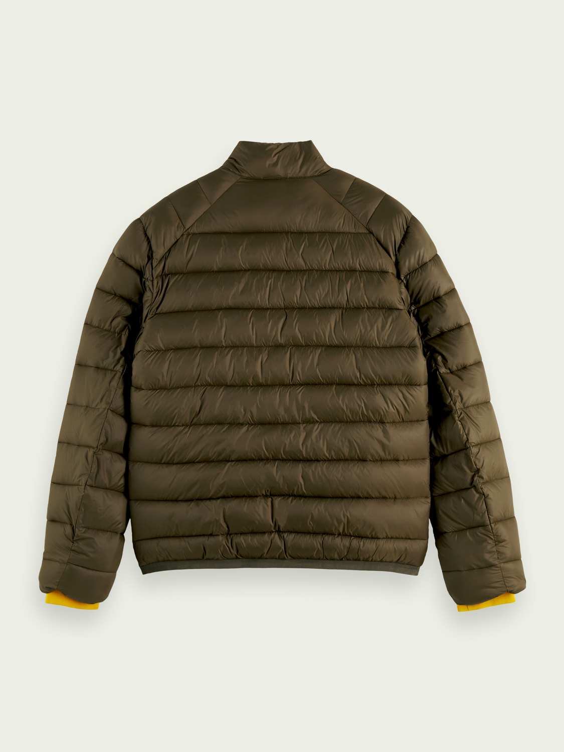 Scotch&Soda Kurze wasserabweisende Steppjacke in Military / Gelb Scotch&Soda Kurze wasserabweisende Steppjacke in Military / Gelb