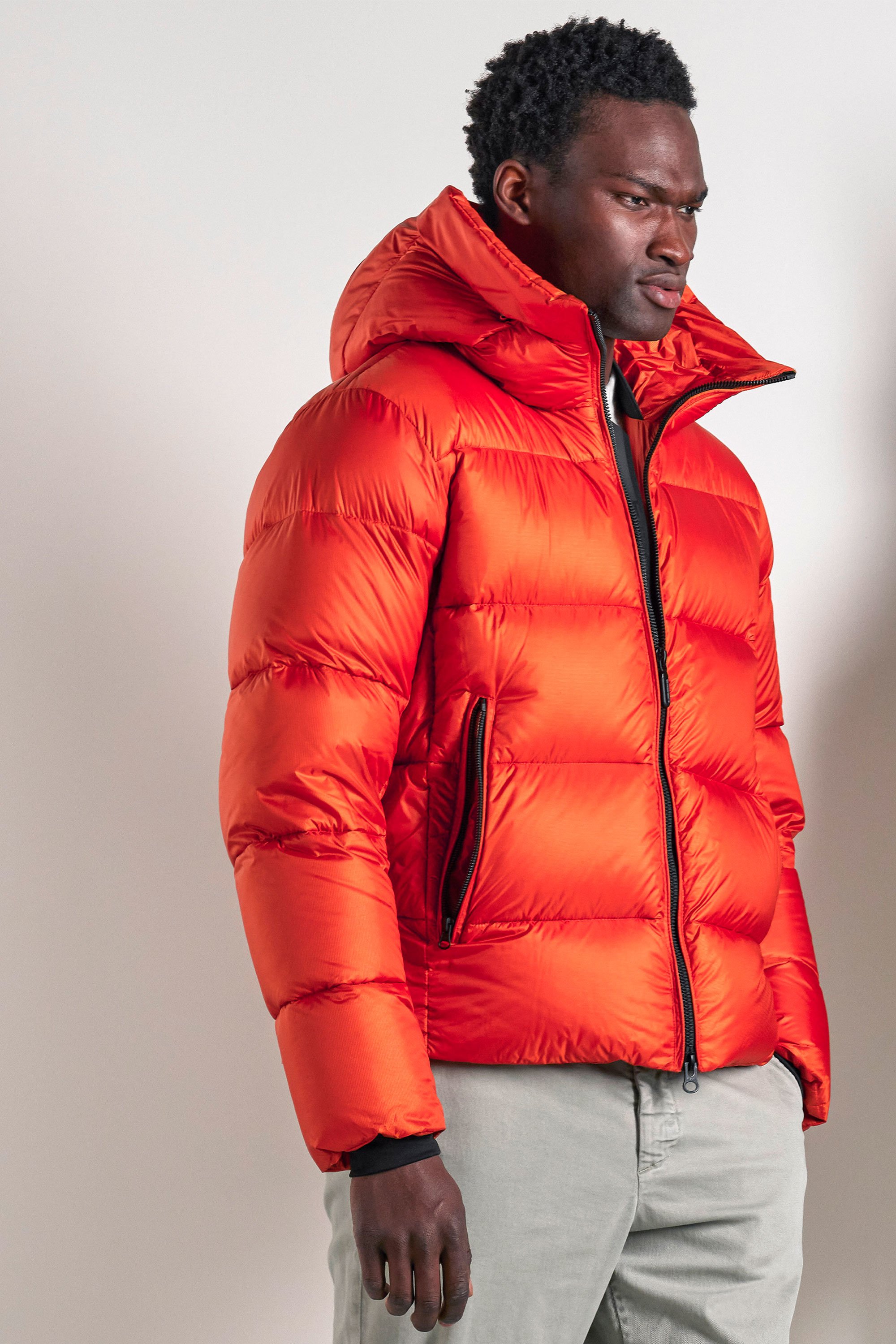 Bomboogie Helsinki Daunenjacke aus Micro-Ripstop Nylon in Winter Orange