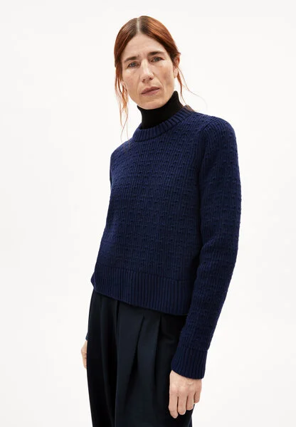 Armedangels  FABIOLAA Pullover Regular Fit aus Bio-Woll Mix in deep sea blue
