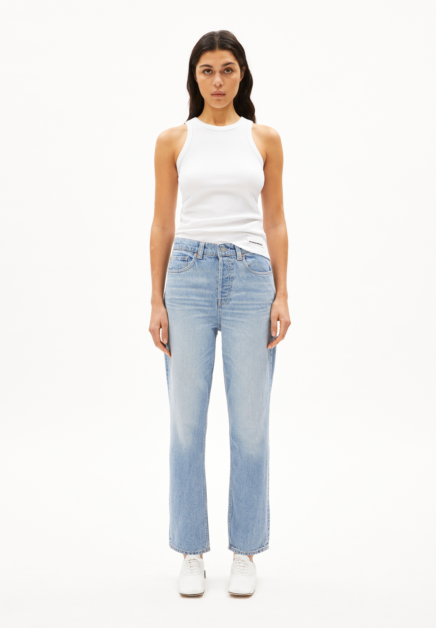 Armedangels AAIKALA Straight Jeans High Waist recycelte Baumwolle andromeda Armedangels AAIKALA Straight Jeans High Waist recycelte Baumwolle andromeda