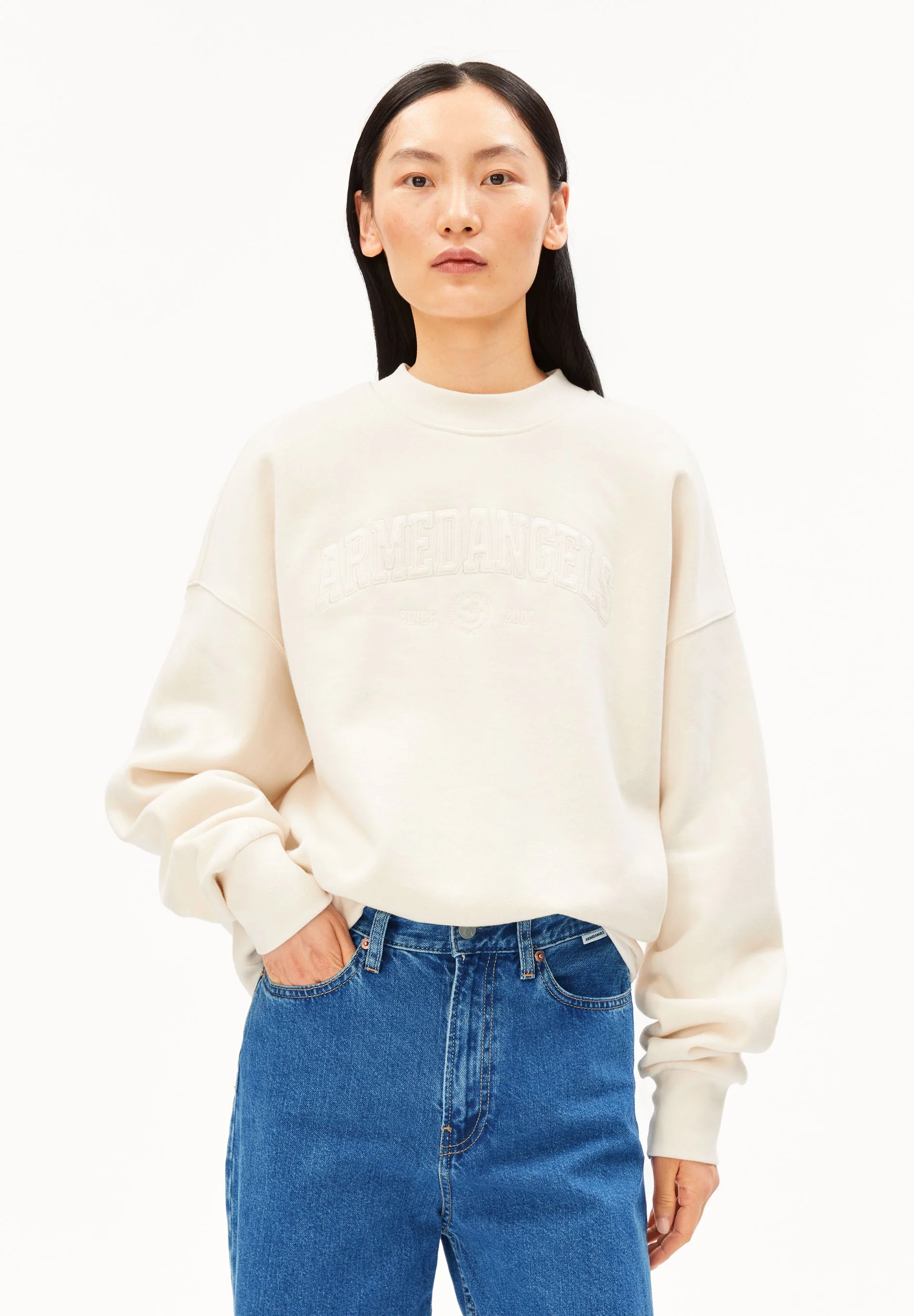 Armedangels ALIZAA COLLEGE SWEATSHIRT 100% Bio-Baumwolle in undyed
