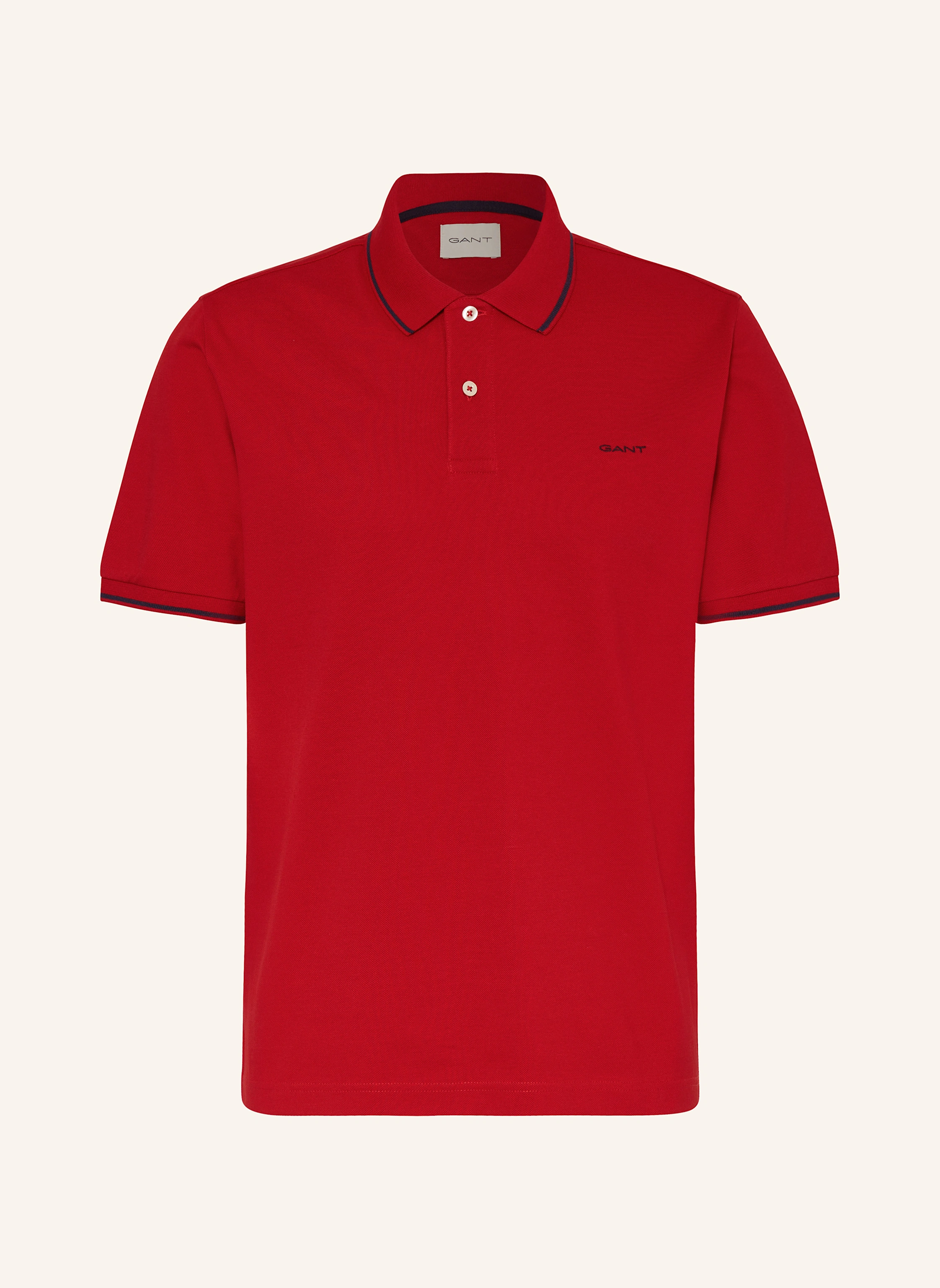  Gant Tipped Piqué Poloshirt aus Baumwolle Polo in rot 