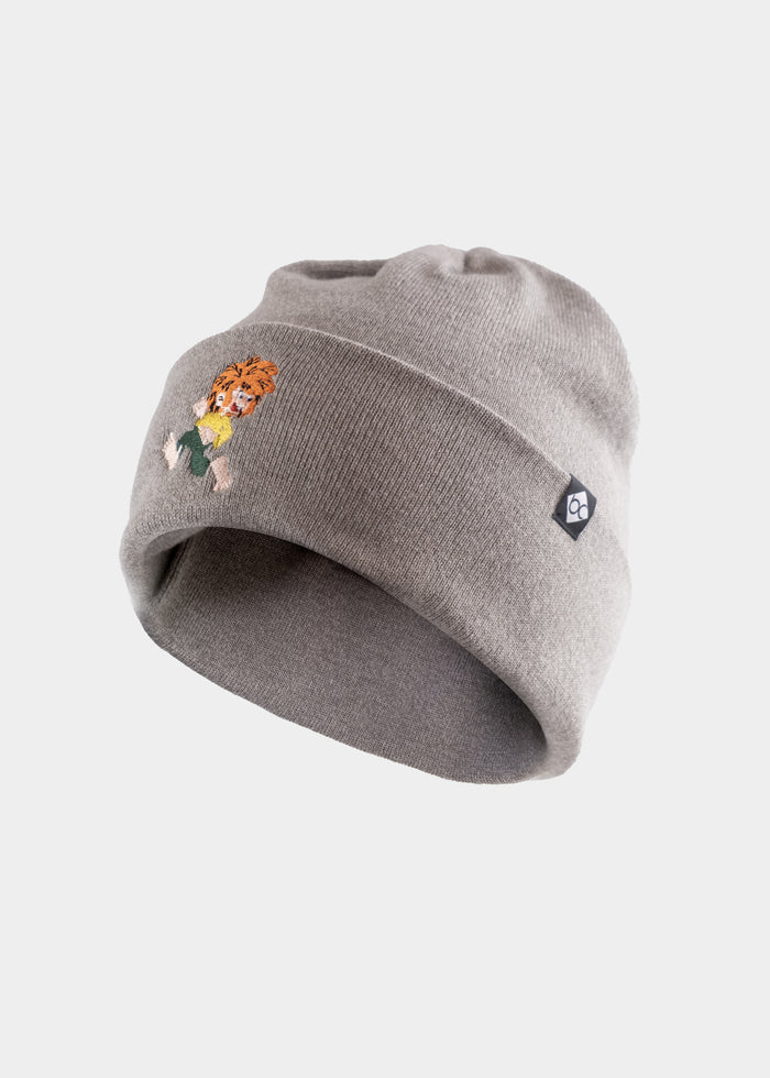 Bavarian Caps - Unisex Stick-Haum "Pumuckl läuft" - beigegrau / Mütze