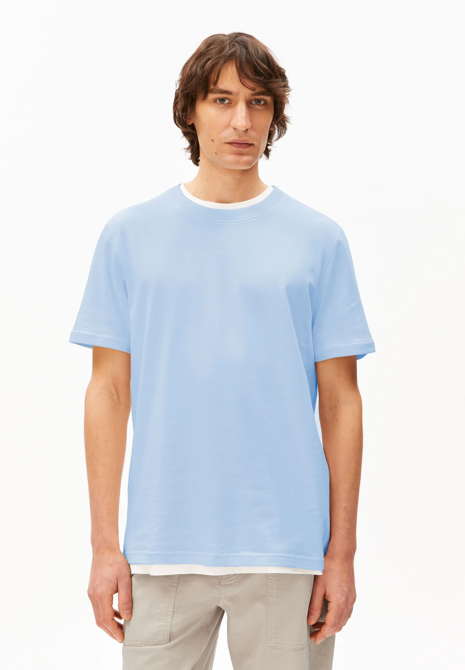 Armedangels JAAMES T-SHIRT aus 100% Bio-Baumwolle in wedgwood