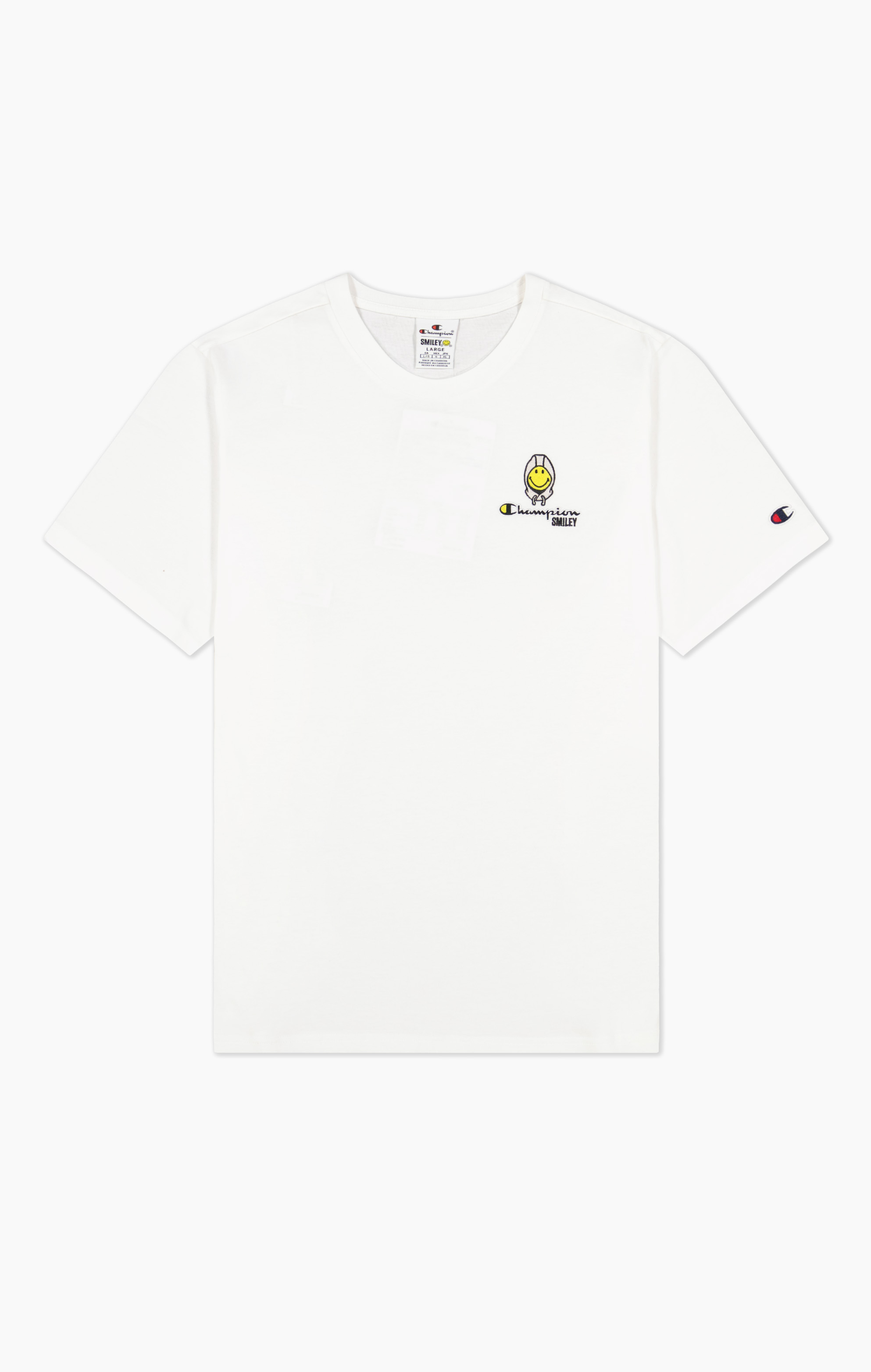 Champion x Smiley T-Shirt in weiß zum 50 Geburtstag von Smiley 1972-2022