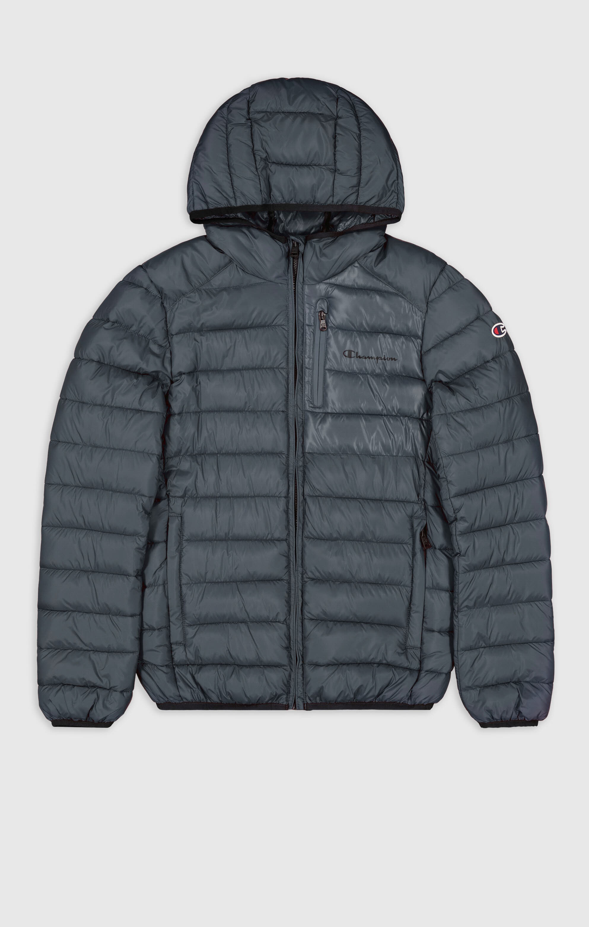 Champion Wattierte Winter Jacke aus Nylon in grau 