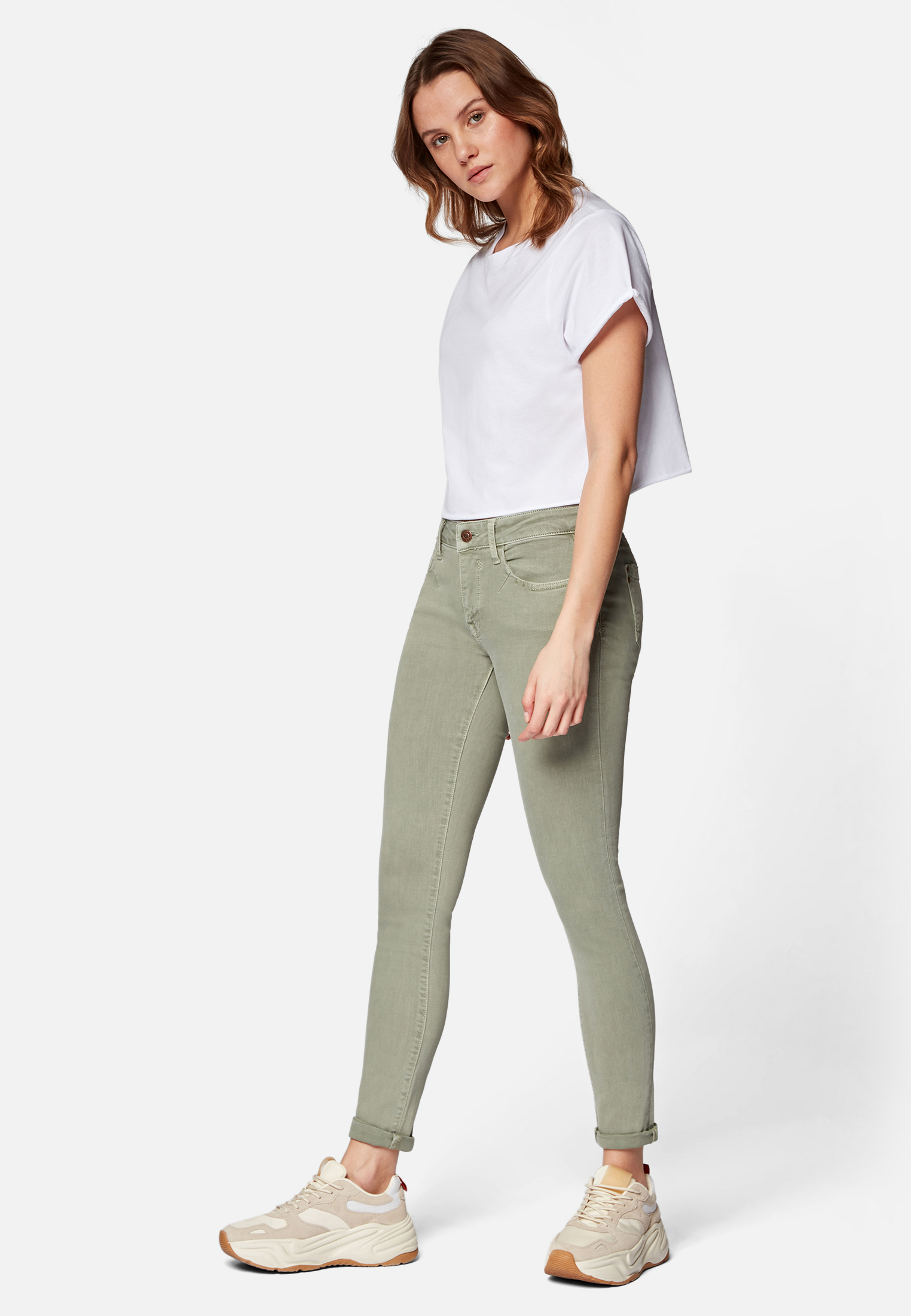 Mavi ADRIANA | Mid Rise, Super Skinny Seegrass