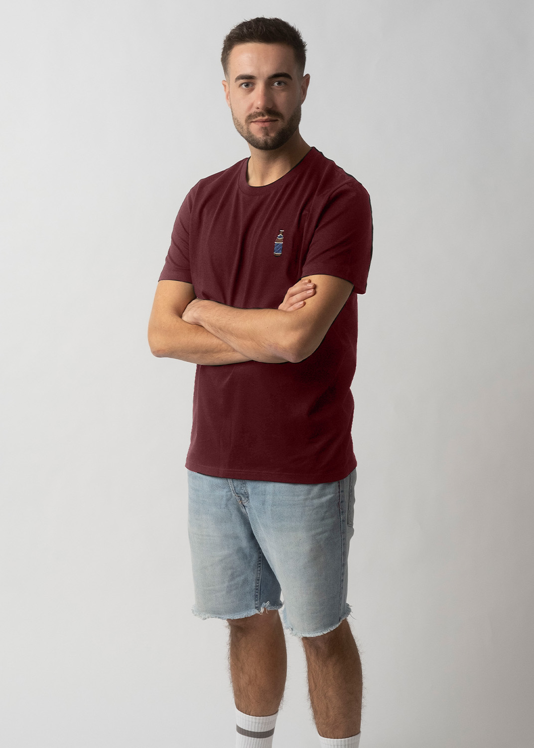 Bavarian Caps T-Shirt "Bayerisch Hell" - traubenrot HT34