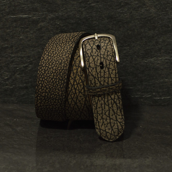 Fausto Colato Gürtel aus weichem Bisonleder / Breite 4,0cm in Natur moro Bisonte Navajo