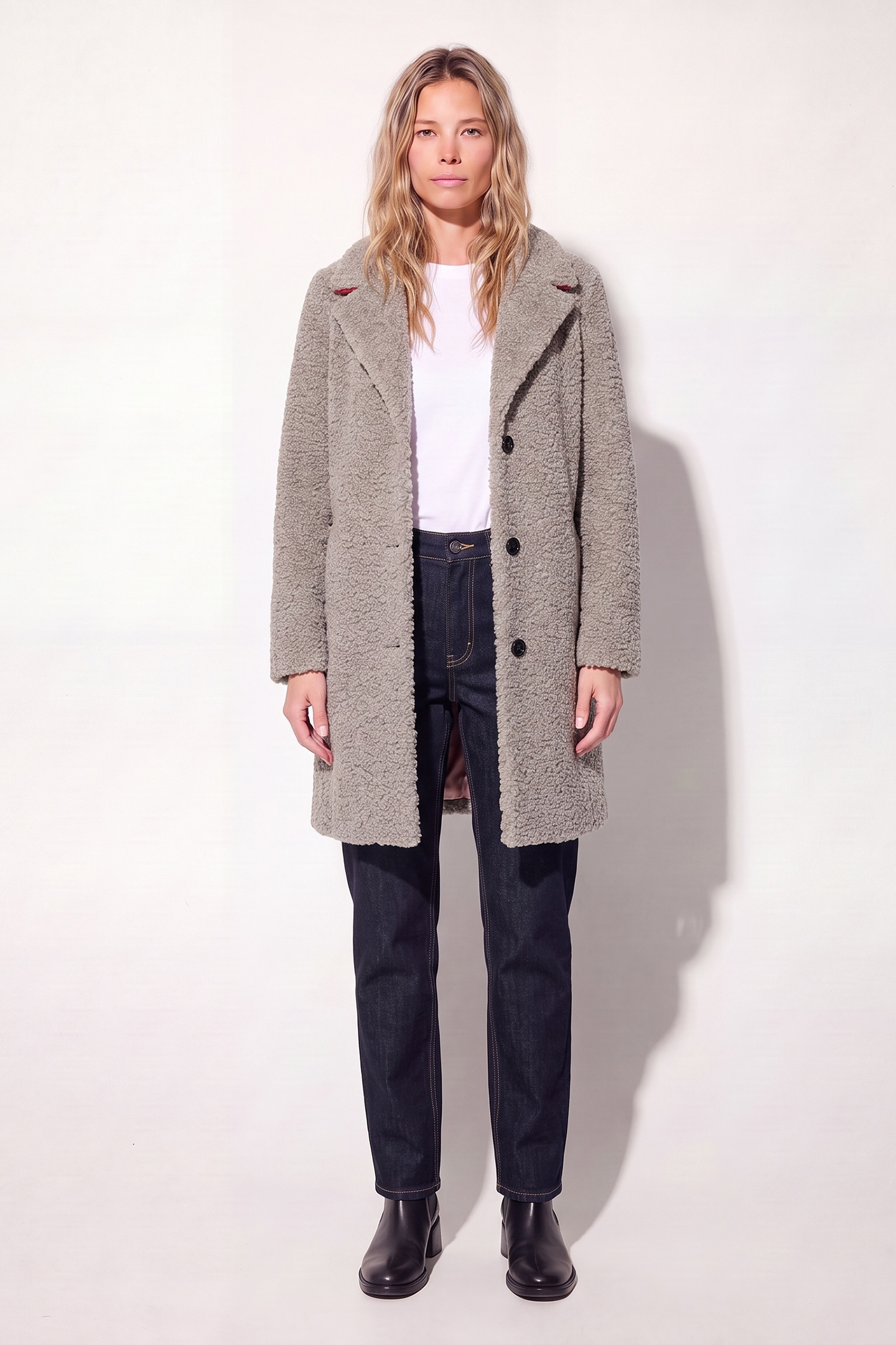 RockandBlue Mantel Diddi Coat in grau / Kunstfell