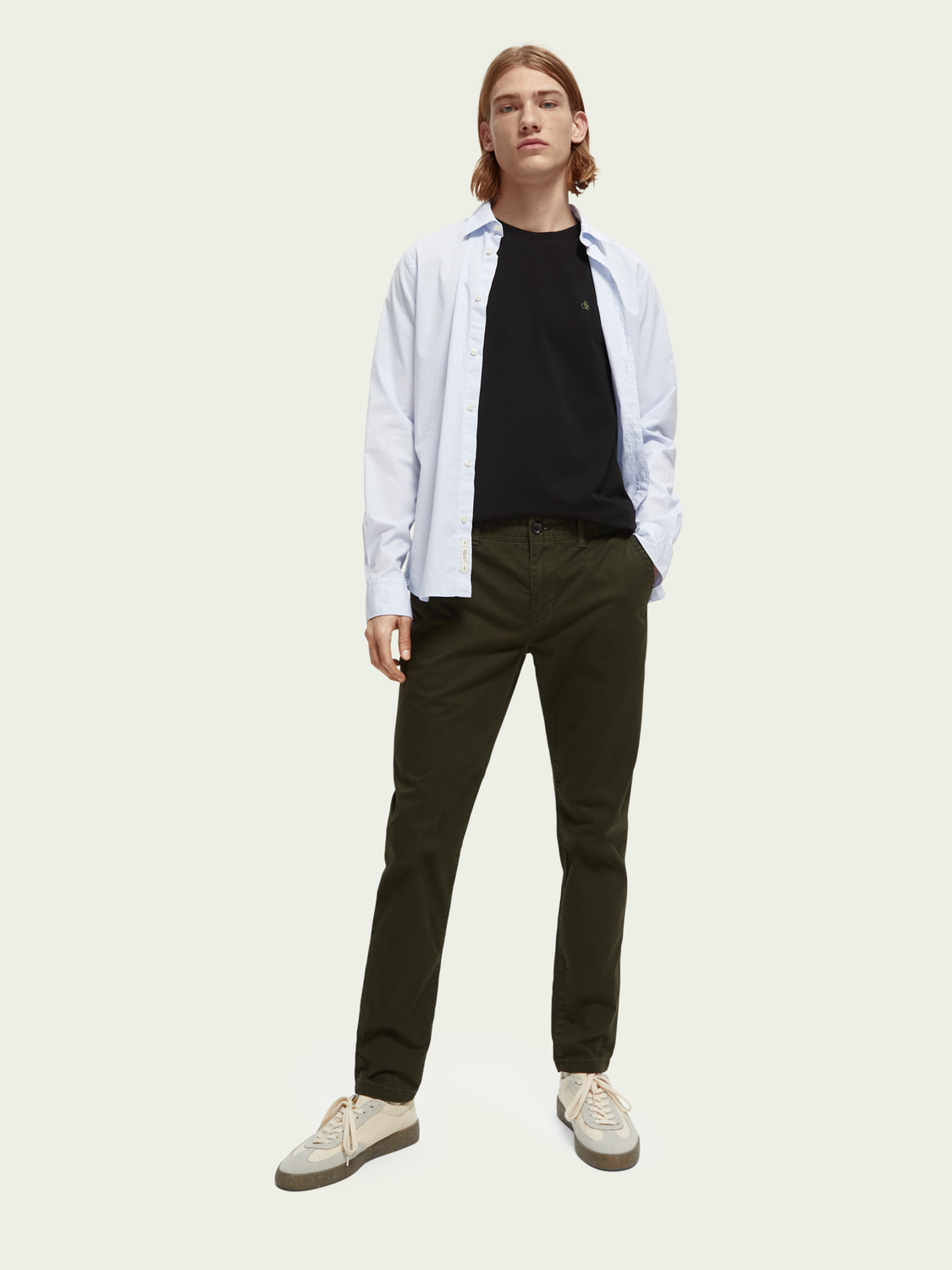Scotch&Soda Chino Mott super-slim fit aus organic cotton in Military Scotch&Soda Chino Mott super-slim fit aus organic cotton in Military