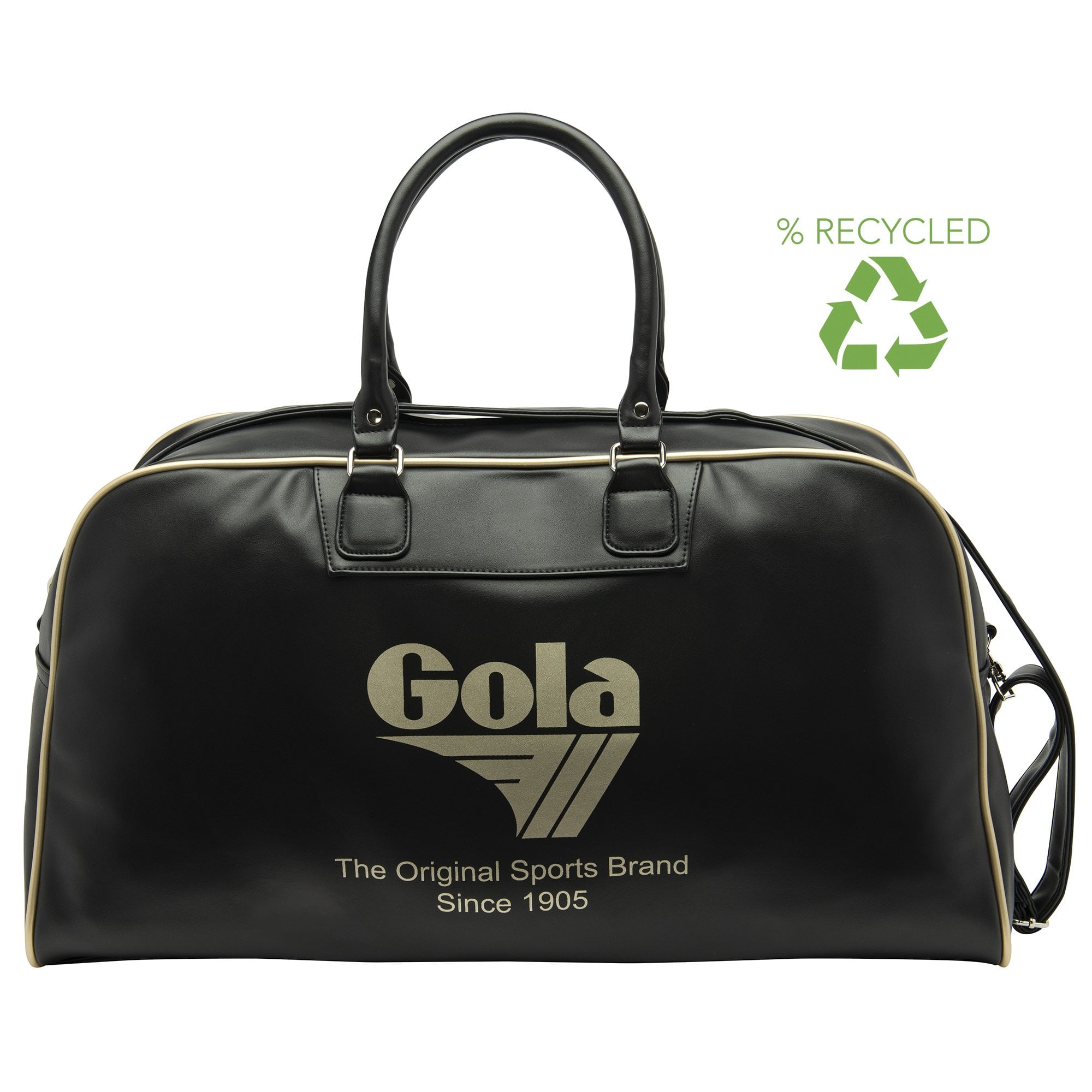 Gola Classics Reynolds Holdall Bag in Black/Gold / weekender