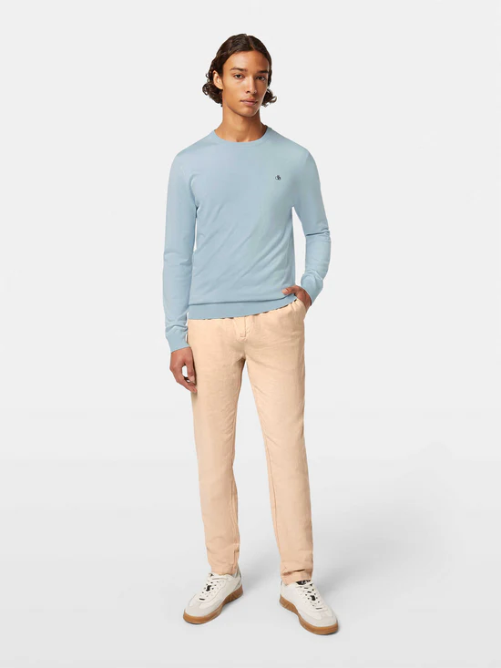 Scotch&Soda Warren Joggers Pant Baumwoll / Leinen Hose in Soft Camel