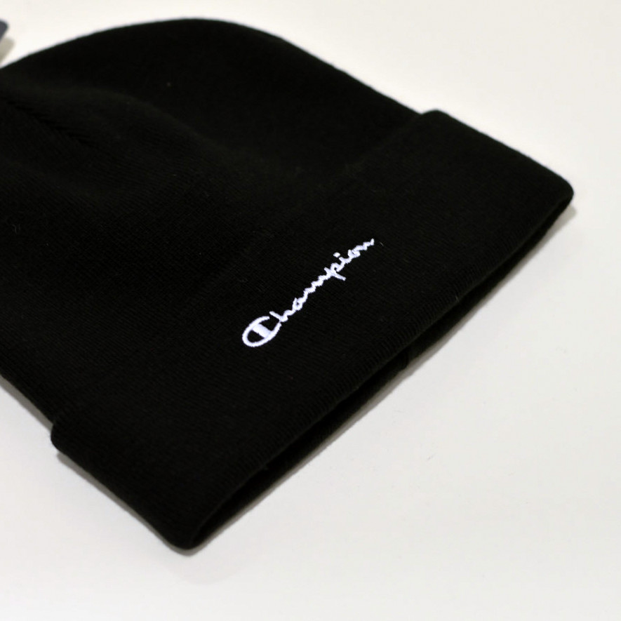 Champion Beanie Mütze Strickmütze Unisex Hat in schwarz