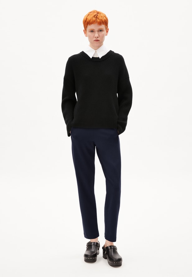 Armedangels NURIAA Pullover Loose Fit aus Bio-Baumwolle in black 