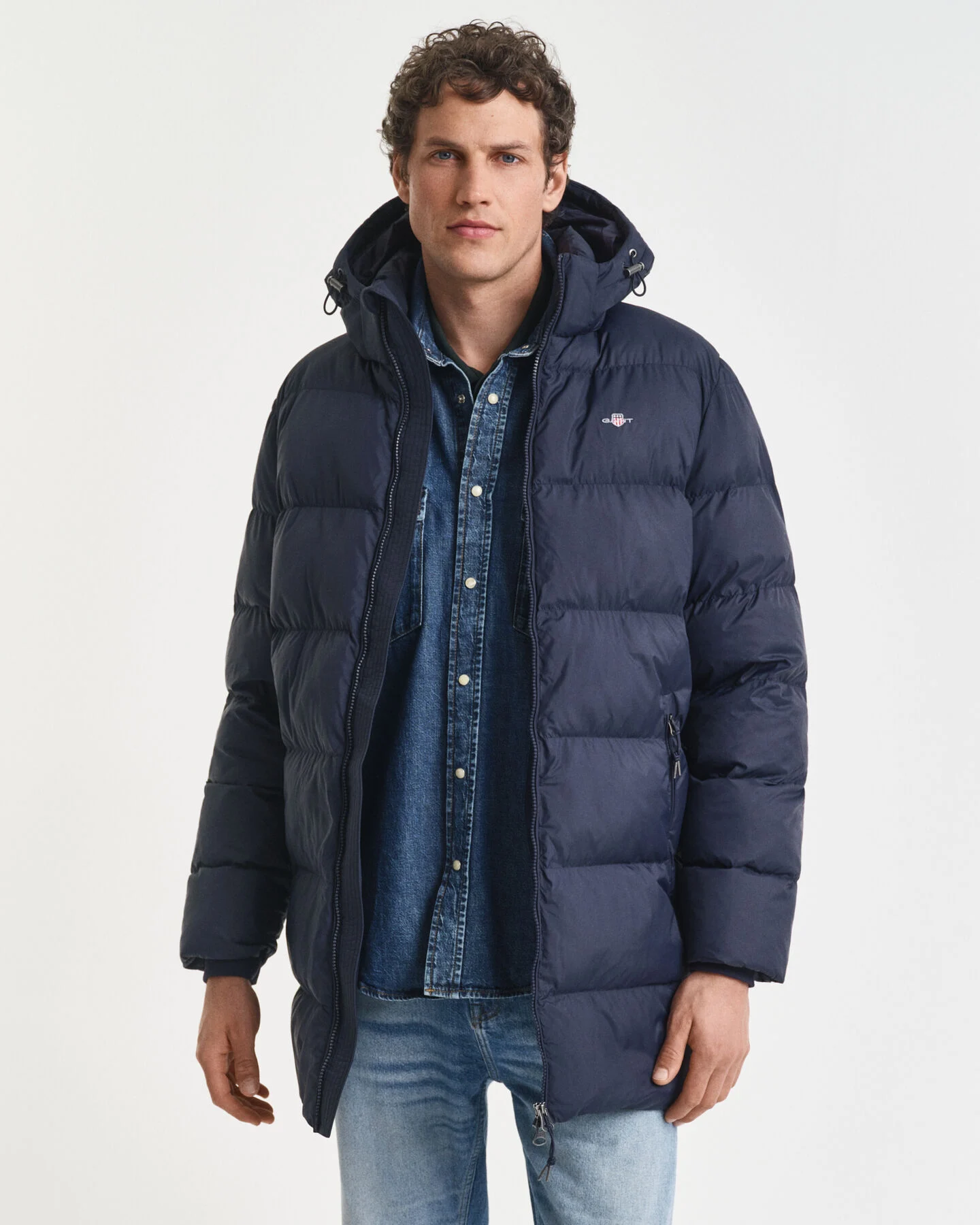 GANT Mittellange Active Cloud Jacke  / Winter Parka in blau
