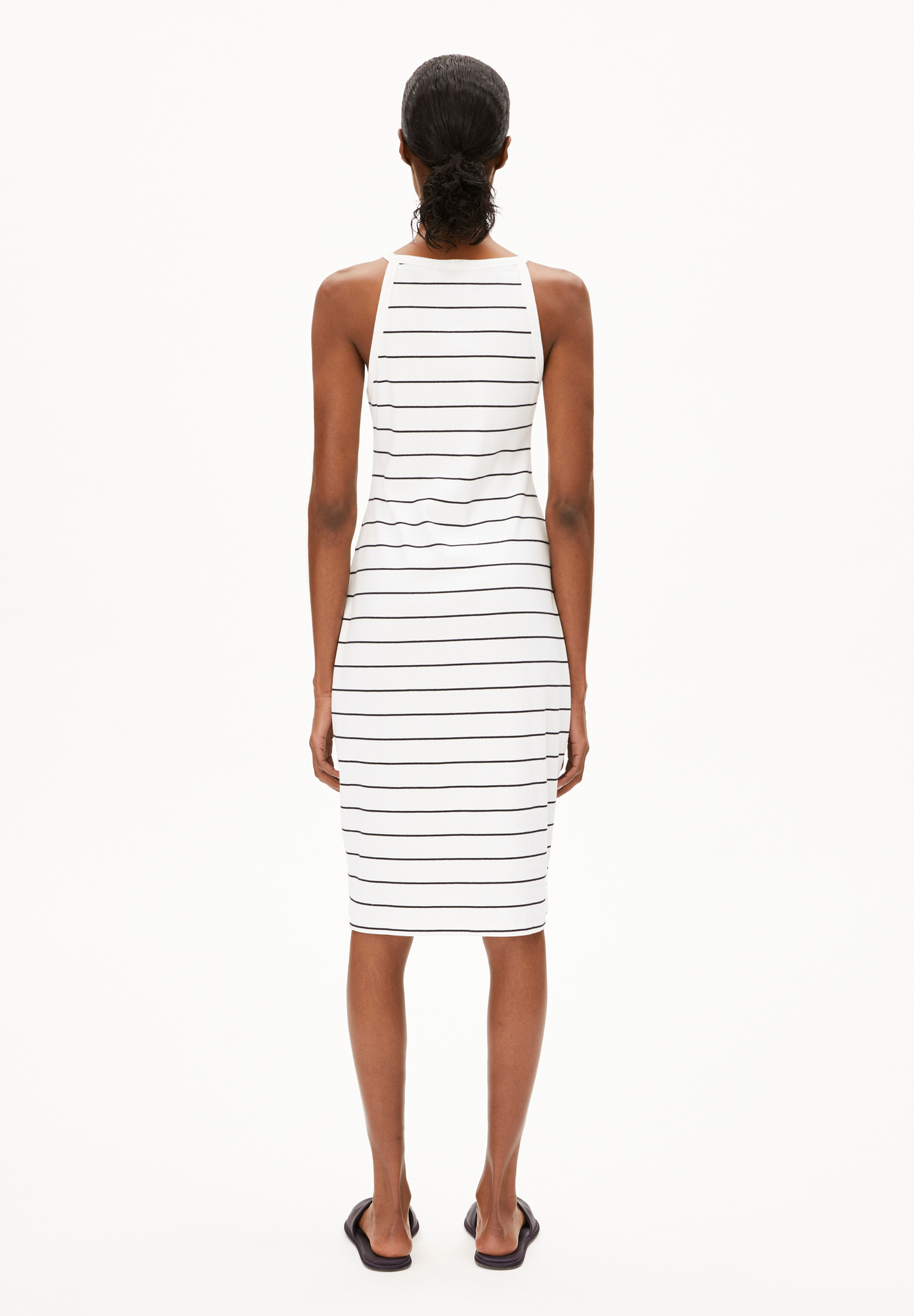 Armedangels SASINAA FINE STRIPES Ripp-Jerseykleid aus Bio-Baumwoll Mix Armedangels SASINAA FINE STRIPES Ripp-Jerseykleid aus Bio-Baumwoll Mix