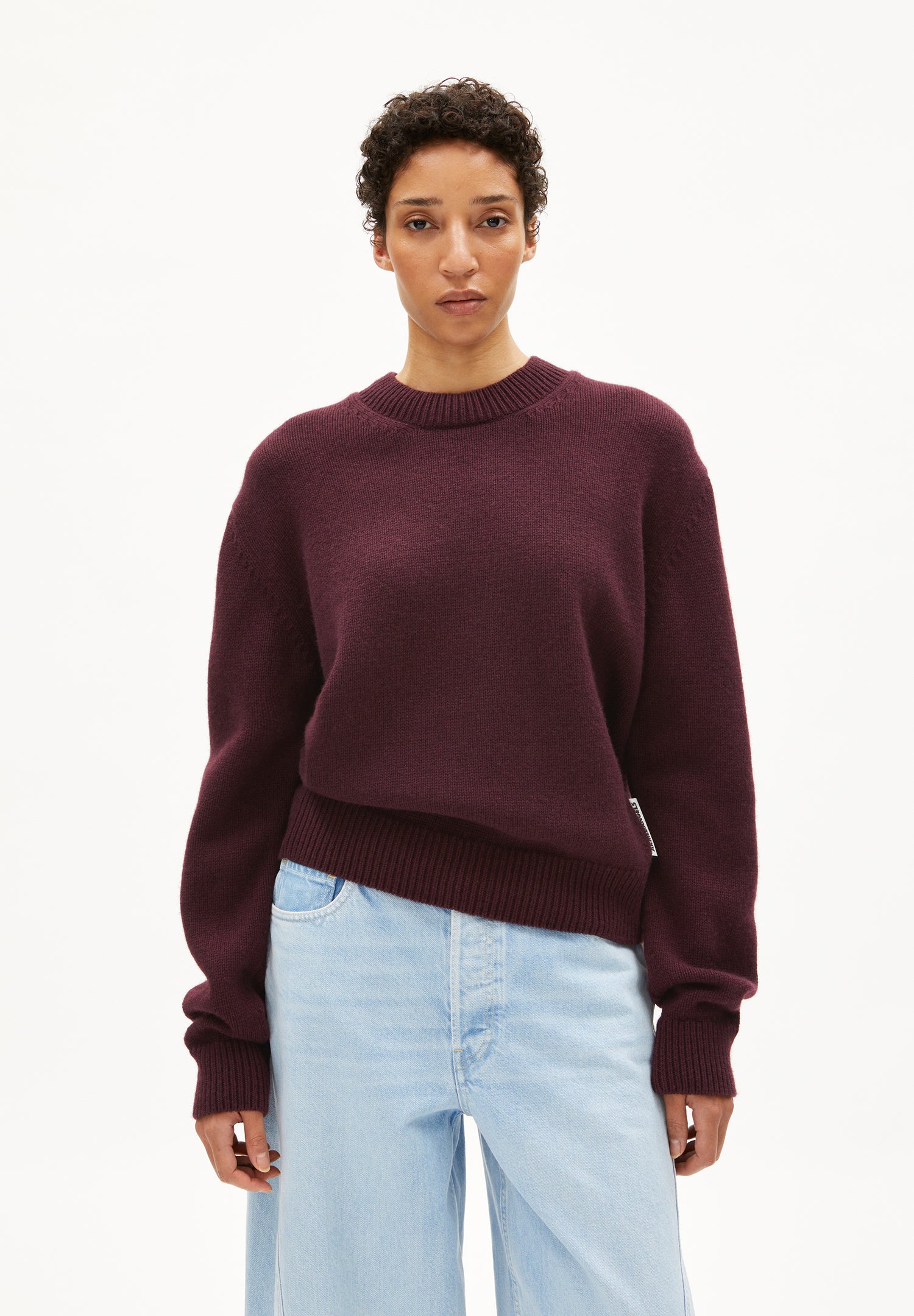 Armedangels BALBAA Pullover aus Bio-Woll Mix in dark cranberry