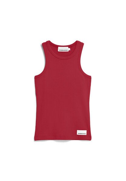Armedangels KANITAA - Damen Ripp-Top aus Bio-Baumwoll Mix in red ash