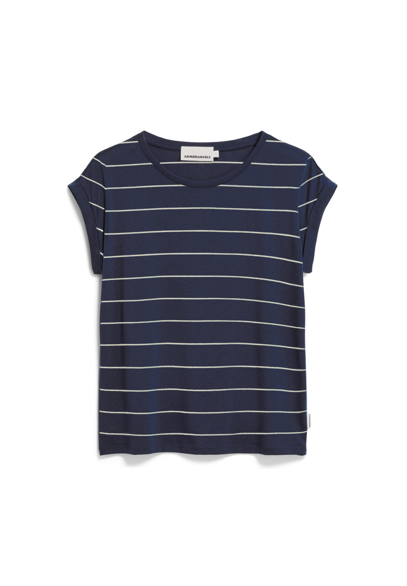Armedangels  JILAANA FINE STRIPES T-Shirt aus TENCEL™ Lyocell Mix in night sky-oatmilk 