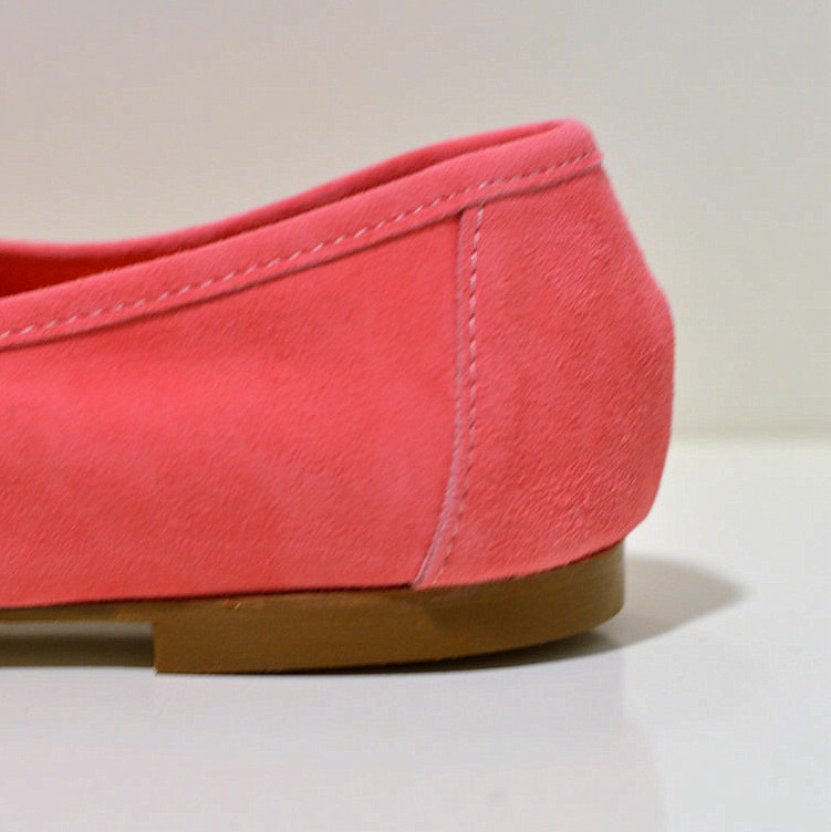  Gianluca Pisati Moccasins / Loafer Adele aus feinstem Wildleder (Gamsleder) in Erdbeere