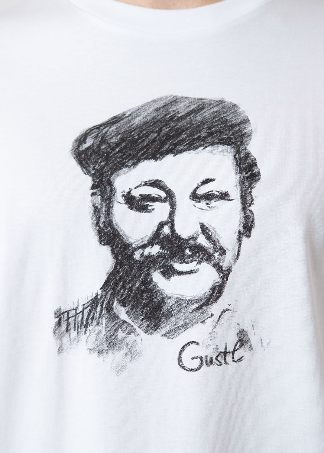 Bavarian Caps T-Shirt "Gustl" - Pumuckl / Meister Eder weiß aus Bio Baumwolle