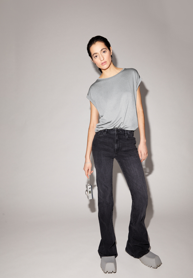 Armedangels JILAANA T-Shirt Loose Fit aus TENCEL™ Lyocell Mix in grey melange Armedangels JILAANA T-Shirt Loose Fit aus TENCEL™ Lyocell Mix in grey melange
