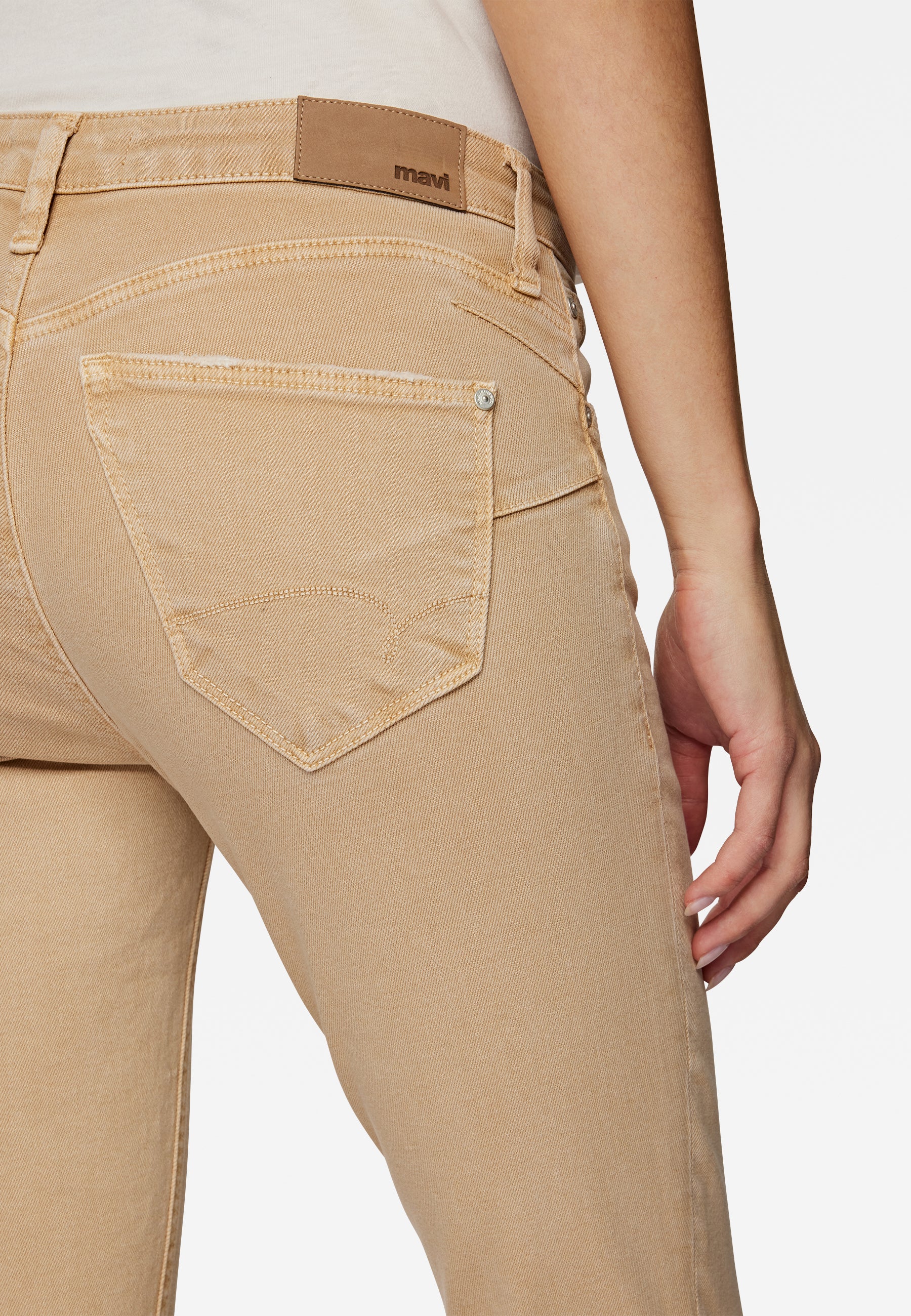 Mavi ADRIANA | Mid-Rise, Super Skinny Jeans in beige