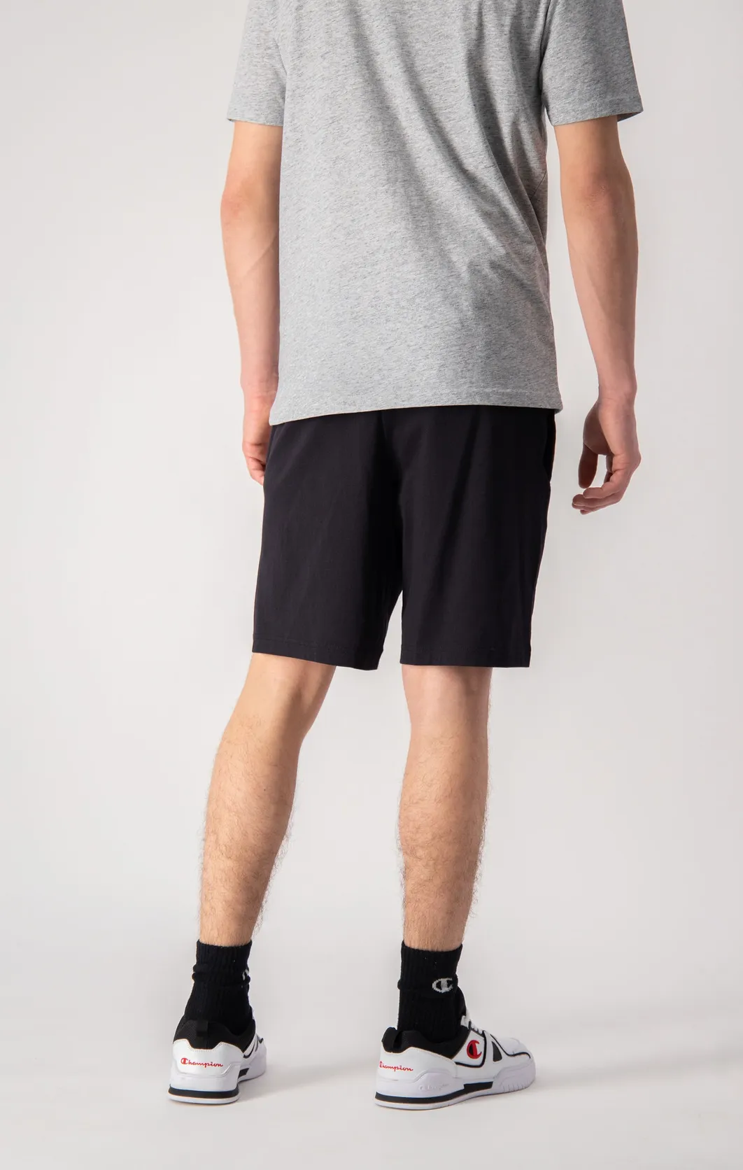 Champion Baumwoll Shorts mit Tasche und kleinem Logo-Schriftzug