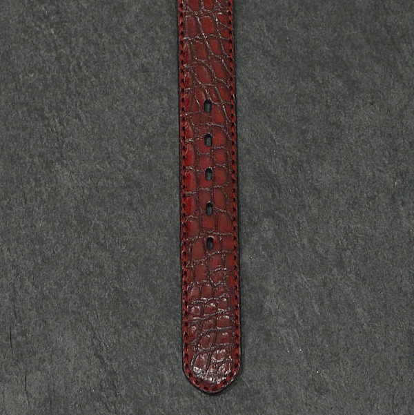 Fausto Colato Gürtel aus Alligatorleder Breite 4,0 cm rot