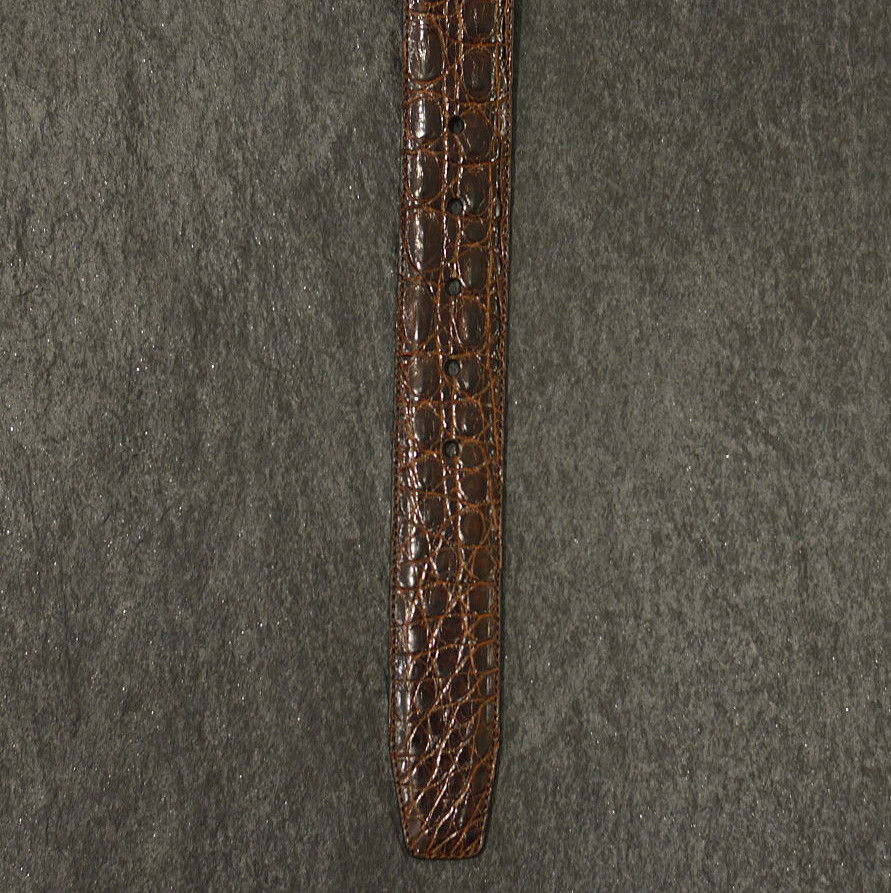 Possum Krokodilleder-Gürtel Crocodile Breite 3,5 cm haselnussbraun