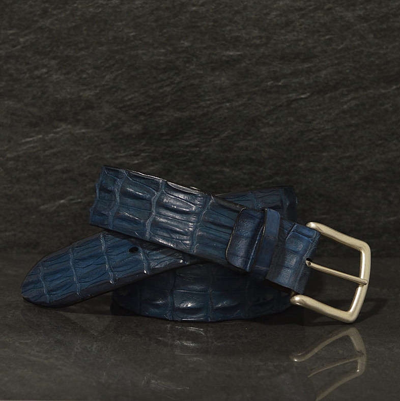 Reptile´s House Krokodilleder Hornback Gürtel Sonderbreite 4,5cm Jeans