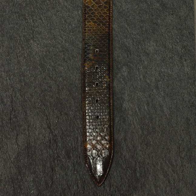 Ralph Gladen Schlangenleder-Gürtel Python Sonderbreite 4,5cm tabak mit bläulichem Übergang