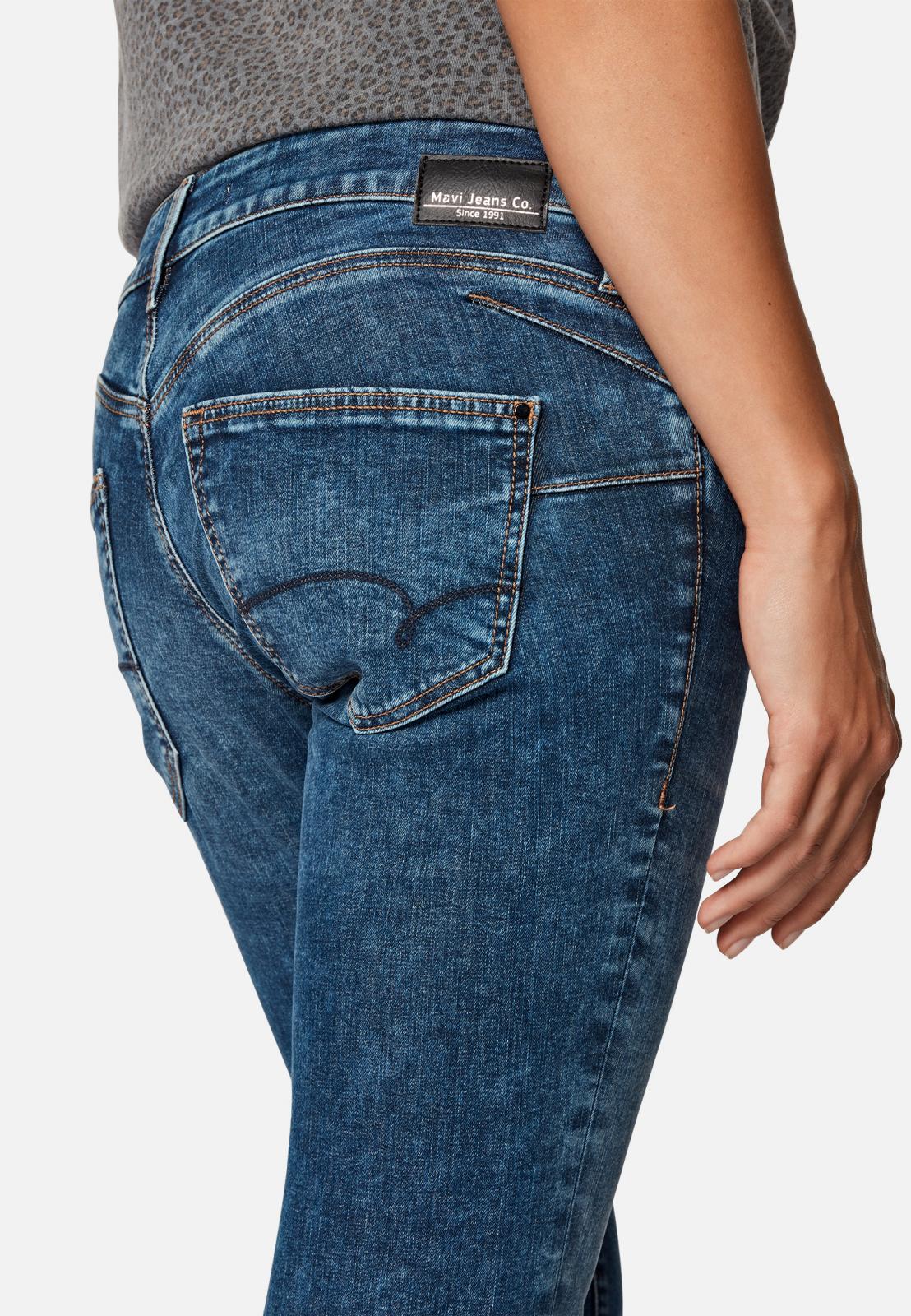 Mavi Lindy Low Rise Skinny Jeans in Dakr Brushed Glam Mavi Lindy Low Rise Skinny Jeans in Dakr Brushed Glam