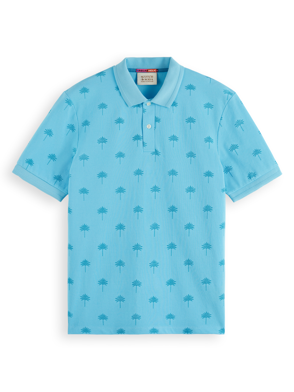 Scotch&Soda Mini AOP Polo Palmen in blau