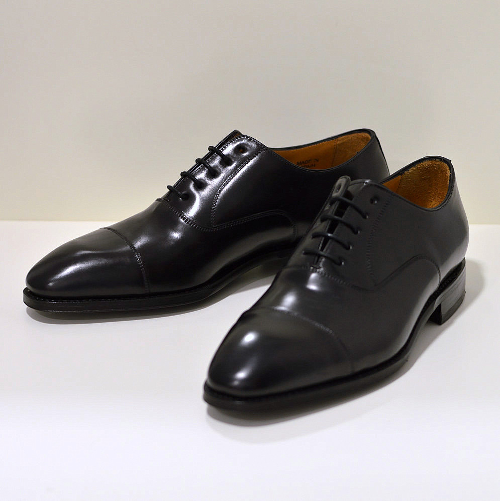 Berwick Oxford Businessschuh aus Cordovan-Leder / Pferdeleder , schwarz 5217