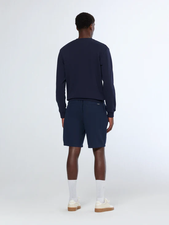 Scotch&Soda Essentials Fave Bermuda Shorts aus Baumwolle / Leinen in night Scotch&Soda Essentials Fave Bermuda Shorts aus Baumwolle / Leinen in night