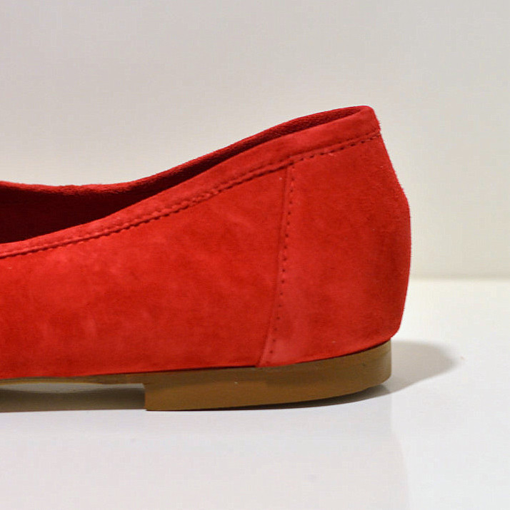 Gianluca Pisati Moccasins / Loafer Adele aus feinstem Wildleder (Gamsleder) in rot