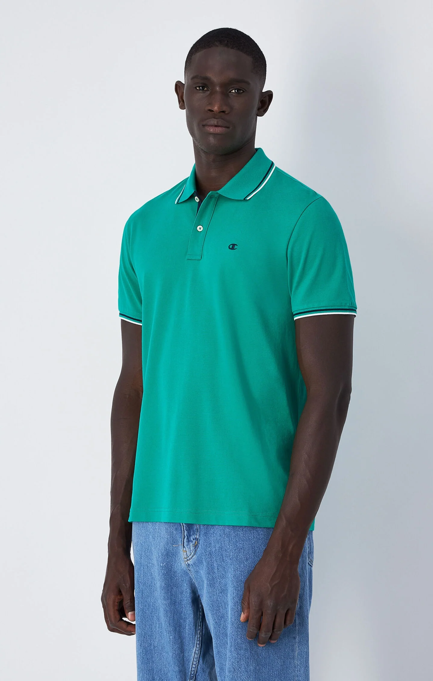 Champion Poloshirt für Herren aus Baumwoll-Piqué Leuchtgrün