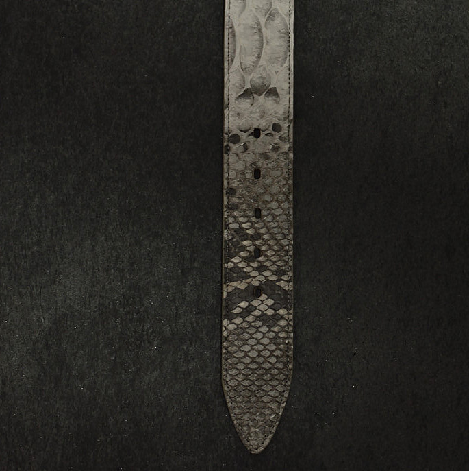 Ralph Gladen Pythonleder Gürtel Schlangenleder Sonderbreite 4,5cm in Python roccia natur
