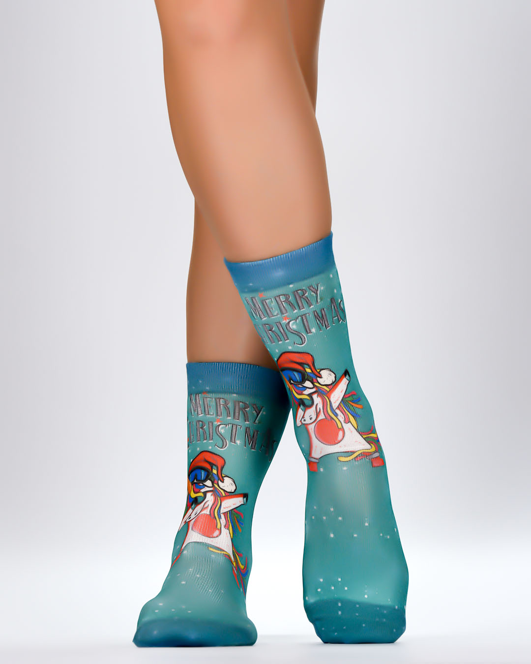 Socken wigglesteps Lady Socks Santa Unicorn Size 36-40 / Weihnachtssocken