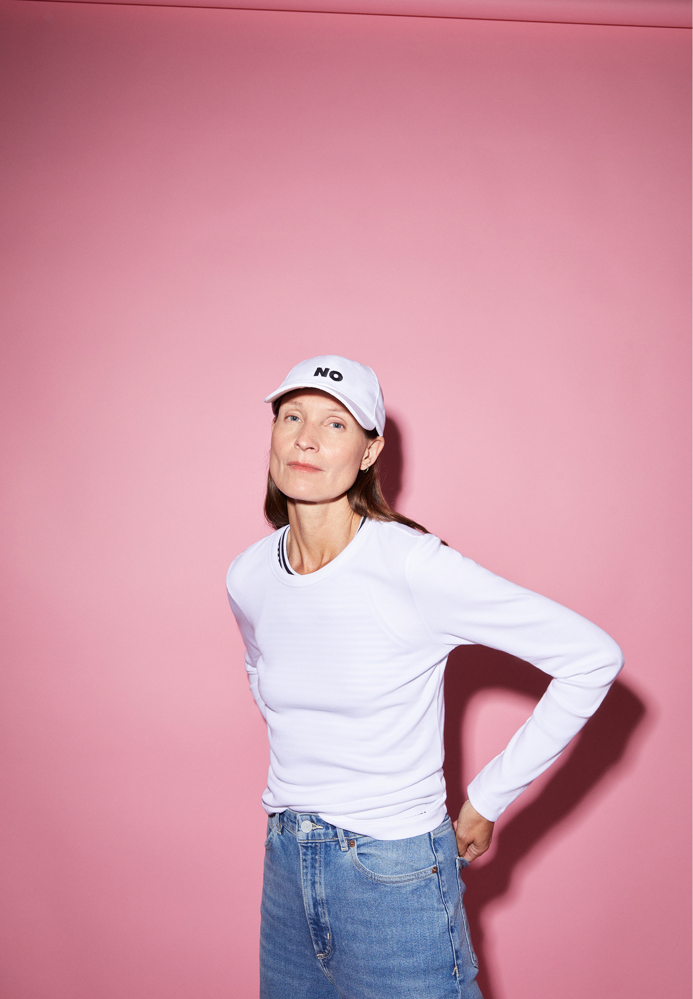 JAALIA Ripp-Longsleeve Regular Fit aus Bio-Baumwoll Mix in weiß JAALIA Ripp-Longsleeve Regular Fit aus Bio-Baumwoll Mix in weiß