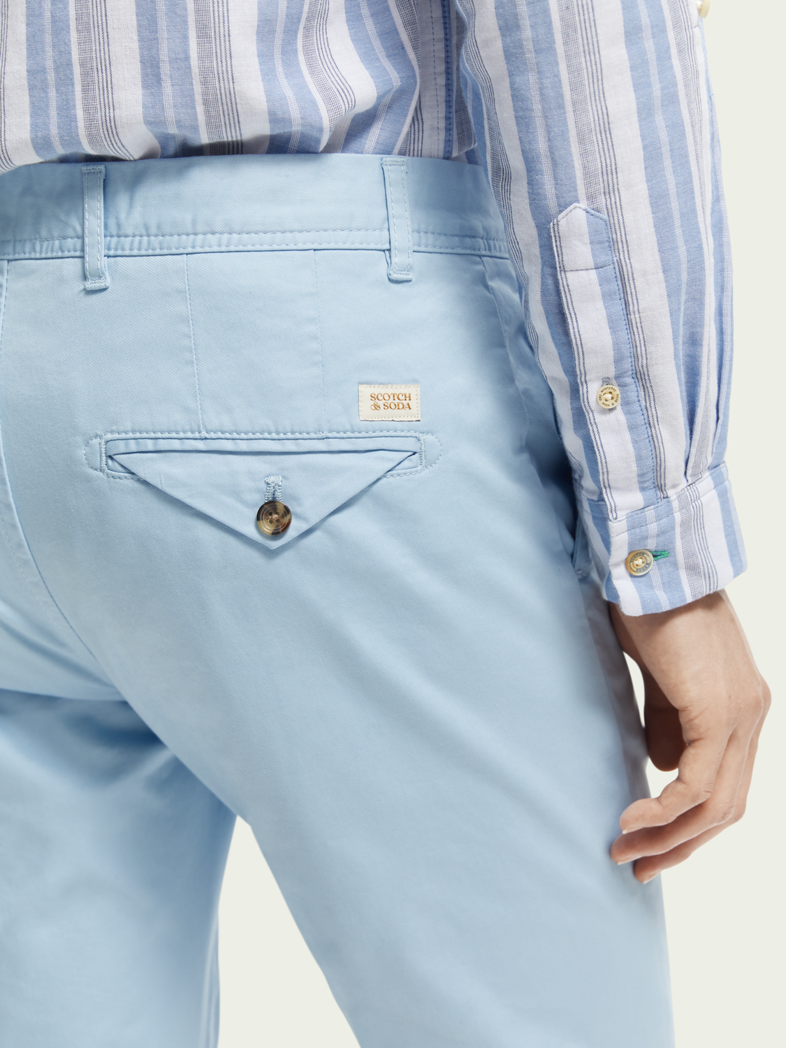 Scotch&Soda Herren Mott Chino im Super Slim Fit hellblau