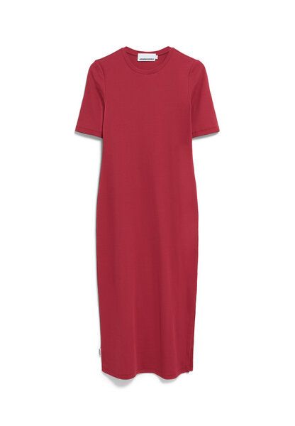 Armedangels  SEHAARAA Ripp-Jerseykleid aus Bio-Baumwoll Mix / Kleid in red ash